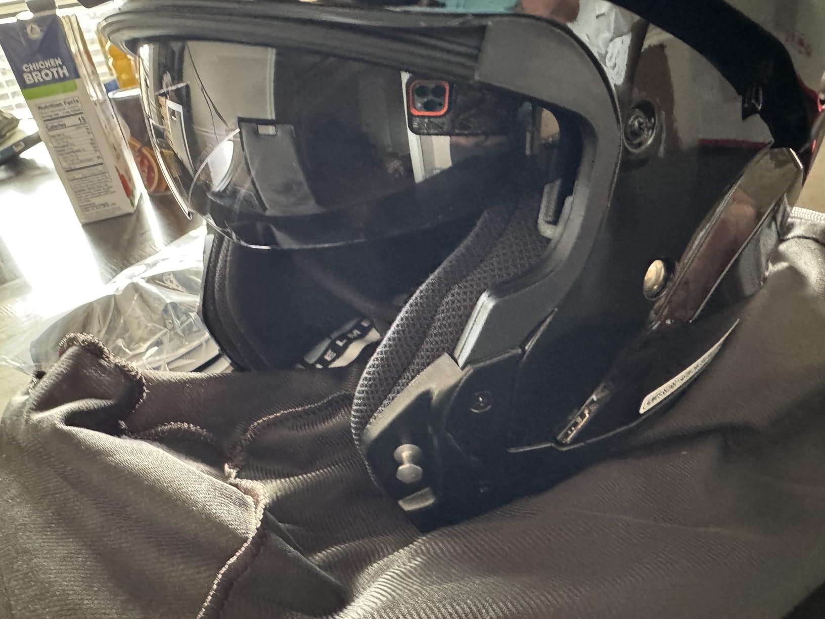 HJC C91 Solid Modular Motorcycle Helmet with HJ-17 Pinlock Shield, DOT Approved (Semi Flat Black, Medium) customer photo 2