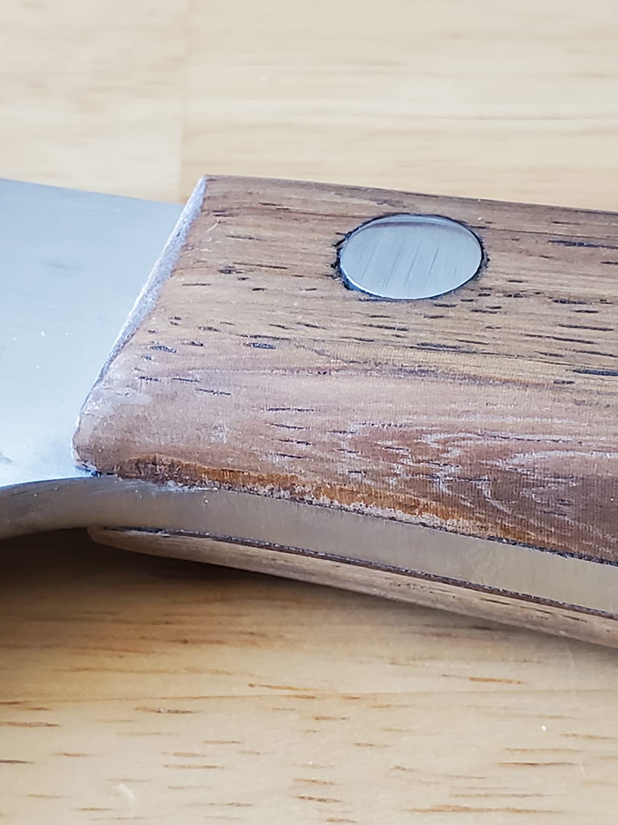 BLADESMITH Meat Cleaver Butcher Axe Bone Chopper Heavy Duty - 6.3'' Bone Cutting Knife Bone Breaker, Stainless Steel Thicken Blade & Pear Wood Handle, Slaughterhouse Looks Manly,2025 Gifts customer photo 2