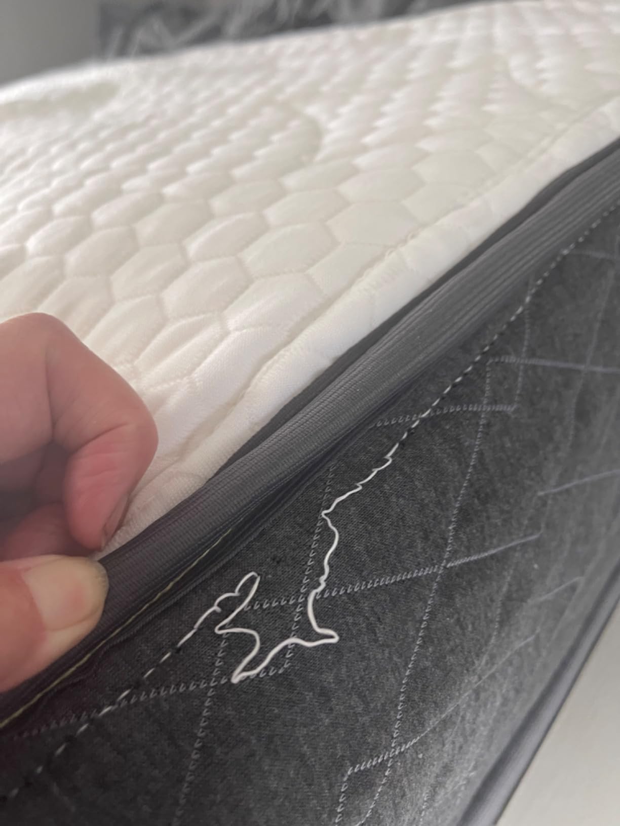 GhostBed 10 Inch Short Queen RV Mattress, Camper Mattress with Memory Foam and Hybrid Coils - Low Profile, Medium Feel, Made in The USA, Short Queen, Dimensions: 74