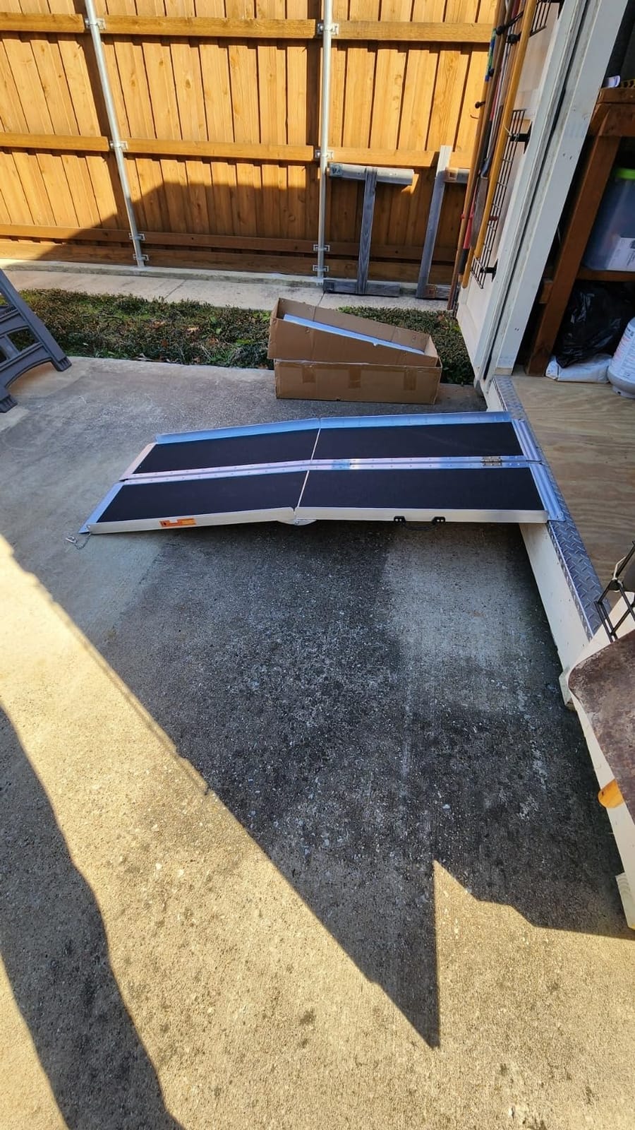 FACHNUO 8FT Portable Wheelchair Ramp for Home Steps, with Support Legs customer photo 2