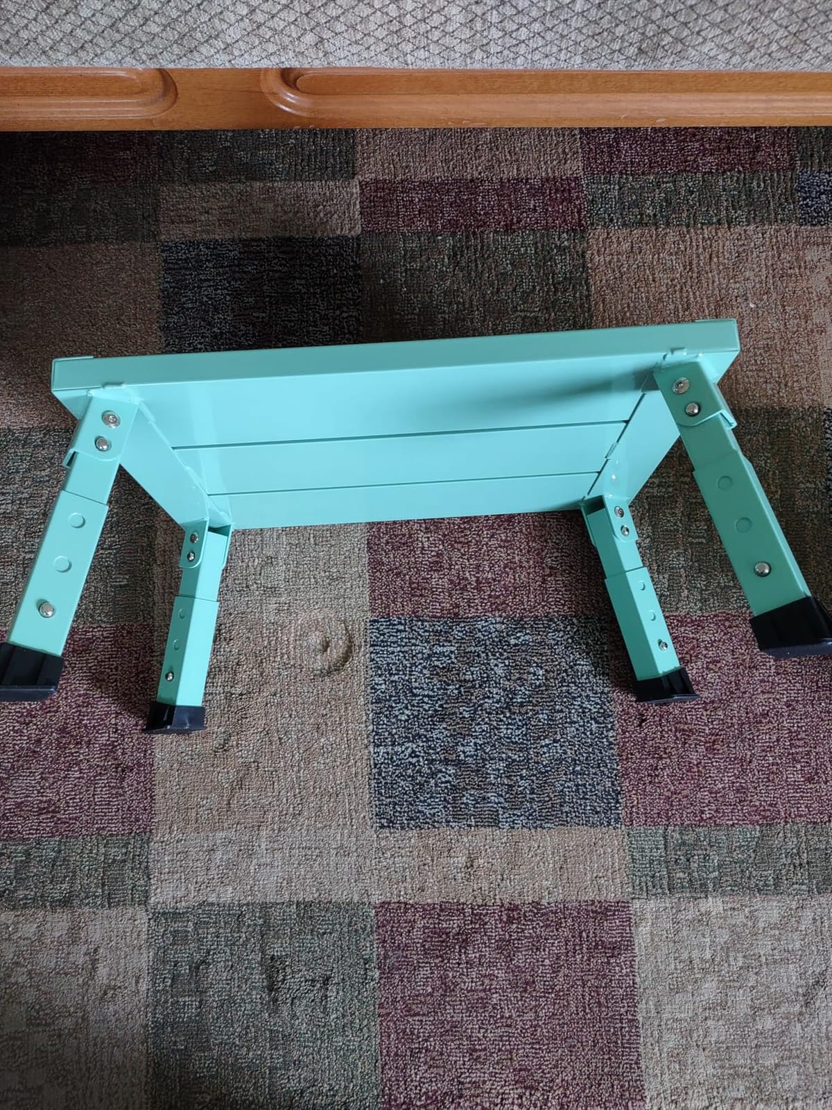Adjustable RV Step Stool, Wide Platform, Foldable Legs, Black customer photo 1