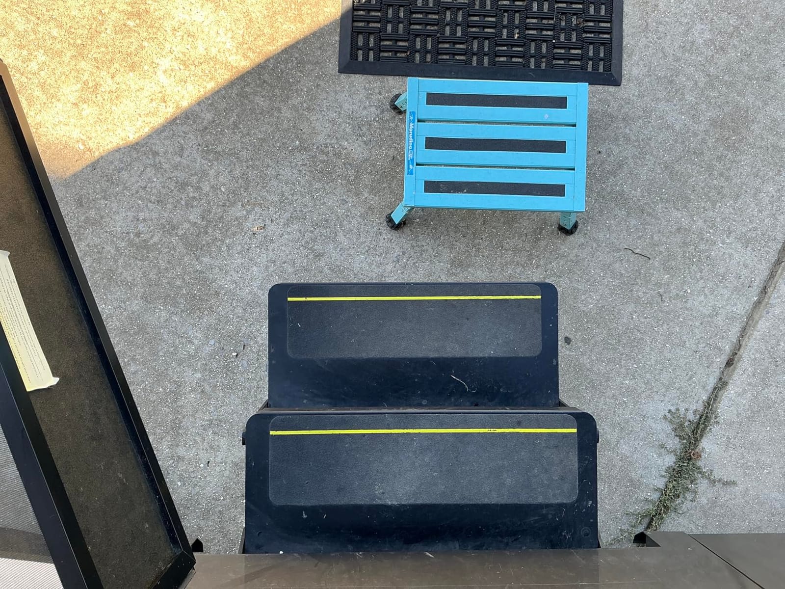 Marudina Large Platform RV Steps, 3-Level Adjustable Height Aluminum Folding Step Stool, Light Folding Anti-skidding RV Step, Supports Up to 1,000 lb (17.5