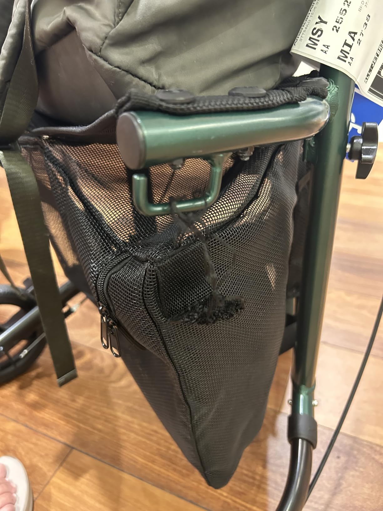 Walk Mate 3 Wheel Rollator Walker with Seat for Slim Seniors, Padded Backrest Lightweight Foldable Travel Walker Ideal for Elderly, 8 Inch Tri-Wheel Modern Mobility Walking Aid Aluminum, Green customer photo 2