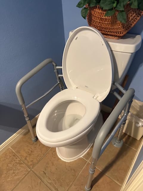 Toilet Safety Rails for Seniors Adjustable Detachable Fits Most Toilets customer photo 1