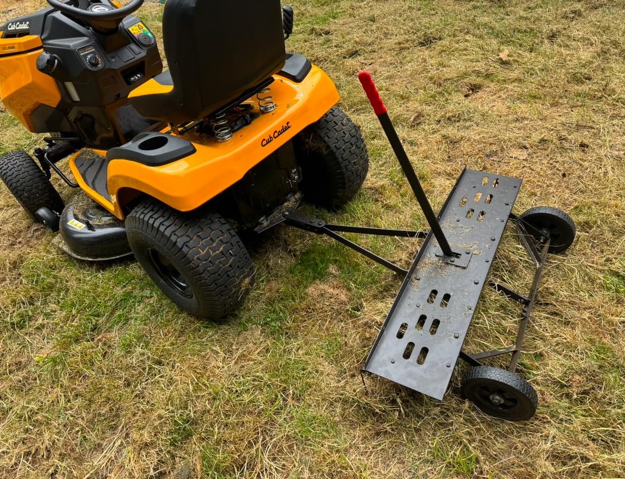 Suchtale 48 Inch Tow Behind Lawn Dethatcher with 24 Spring Tines customer photo 1