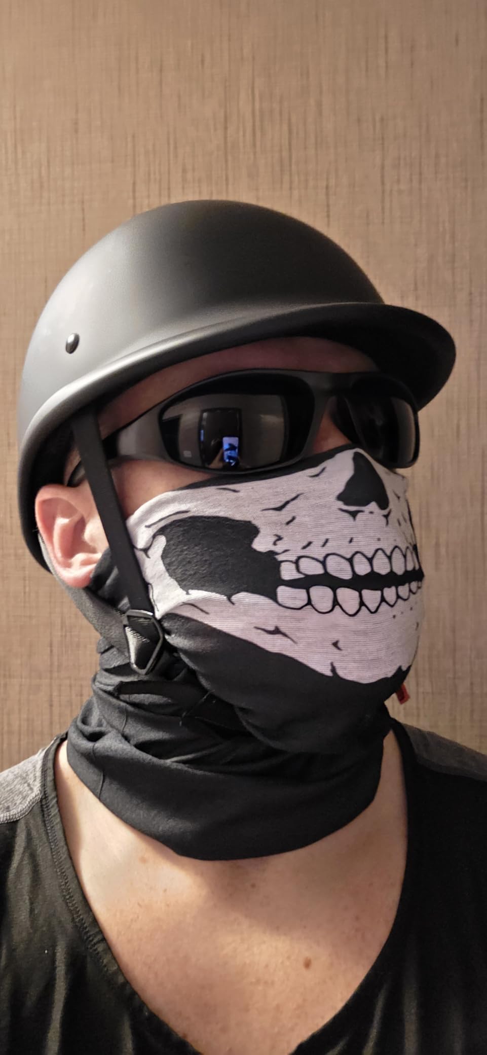 Yesmotor Vintage Motorcycle Half Helmet - Lightweight Low Profile Open-Face Half-Face Helmet – DOT Approved customer photo 1