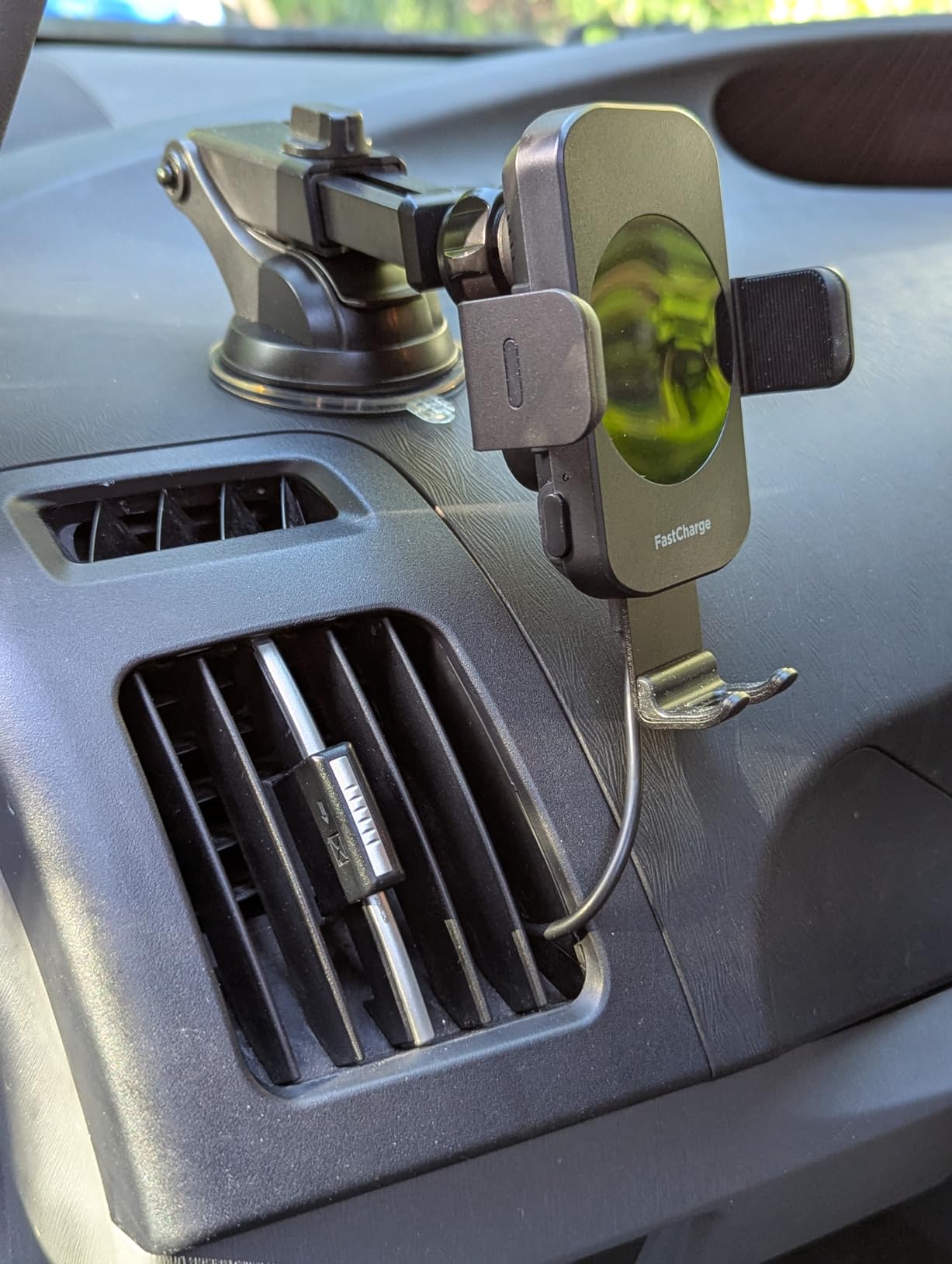 3-in-1 Wireless Car Charger Mount, 15W Fast Charging Auto-Clamping Phone Holder for iPhone 17 16 15 14, Samsung Galaxy S24 S23, Dashboard, Vent & Windshield Car Mount customer photo 2