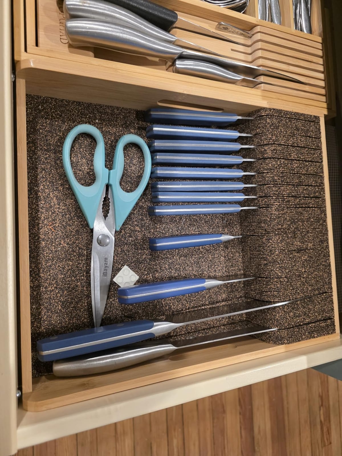SpaceAid Large Knife Drawer Organizer Bamboo Insert Dock, Kitchen Steak Knives Holder Organizers Block for Drawer in Storage Organization (Large) customer photo 1