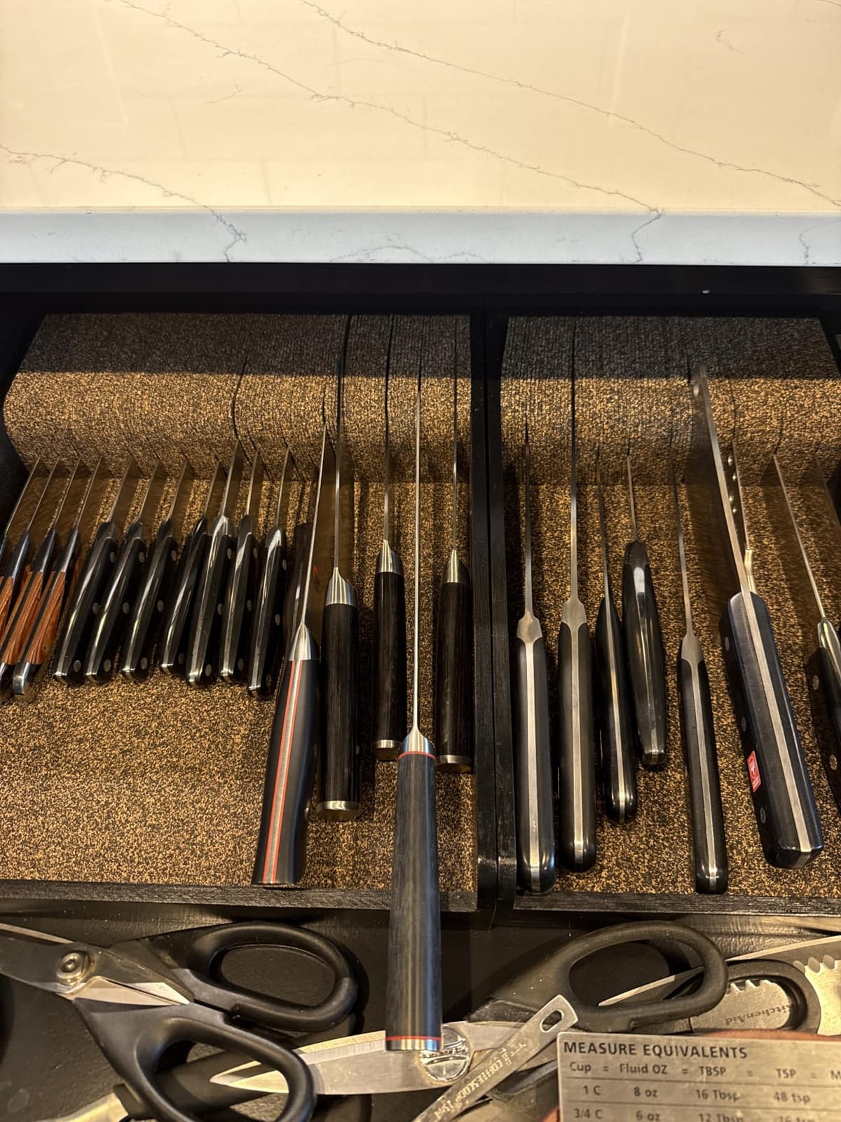 SpaceAid Large Knife Drawer Organizer Bamboo Insert Dock, Kitchen Steak Knives Holder Organizers Block for Drawer in Storage Organization (Large) customer photo 2