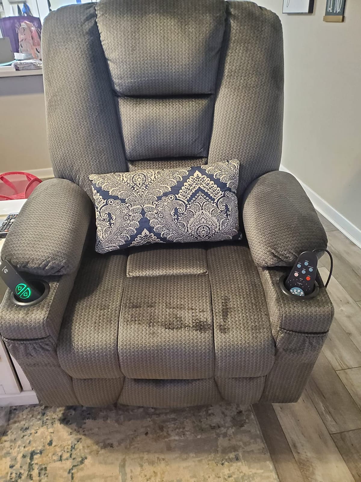 MCombo Power Lift Recliner for Elderly, Fabric R7561 (Brown, Samall-Wide) customer photo 2
