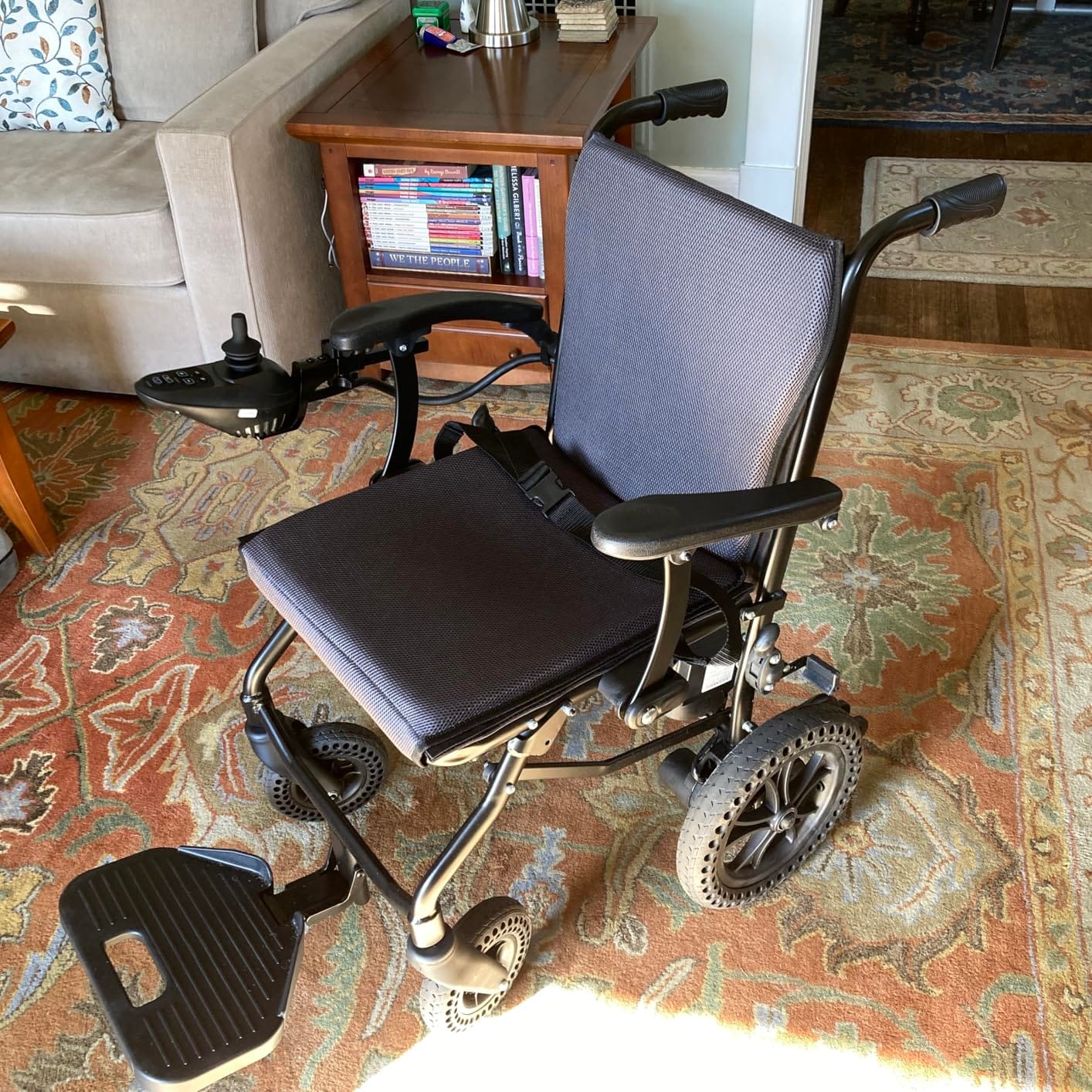 Lightweight Electric Wheelchair for Adults,33LBS Foldable Black customer photo 1