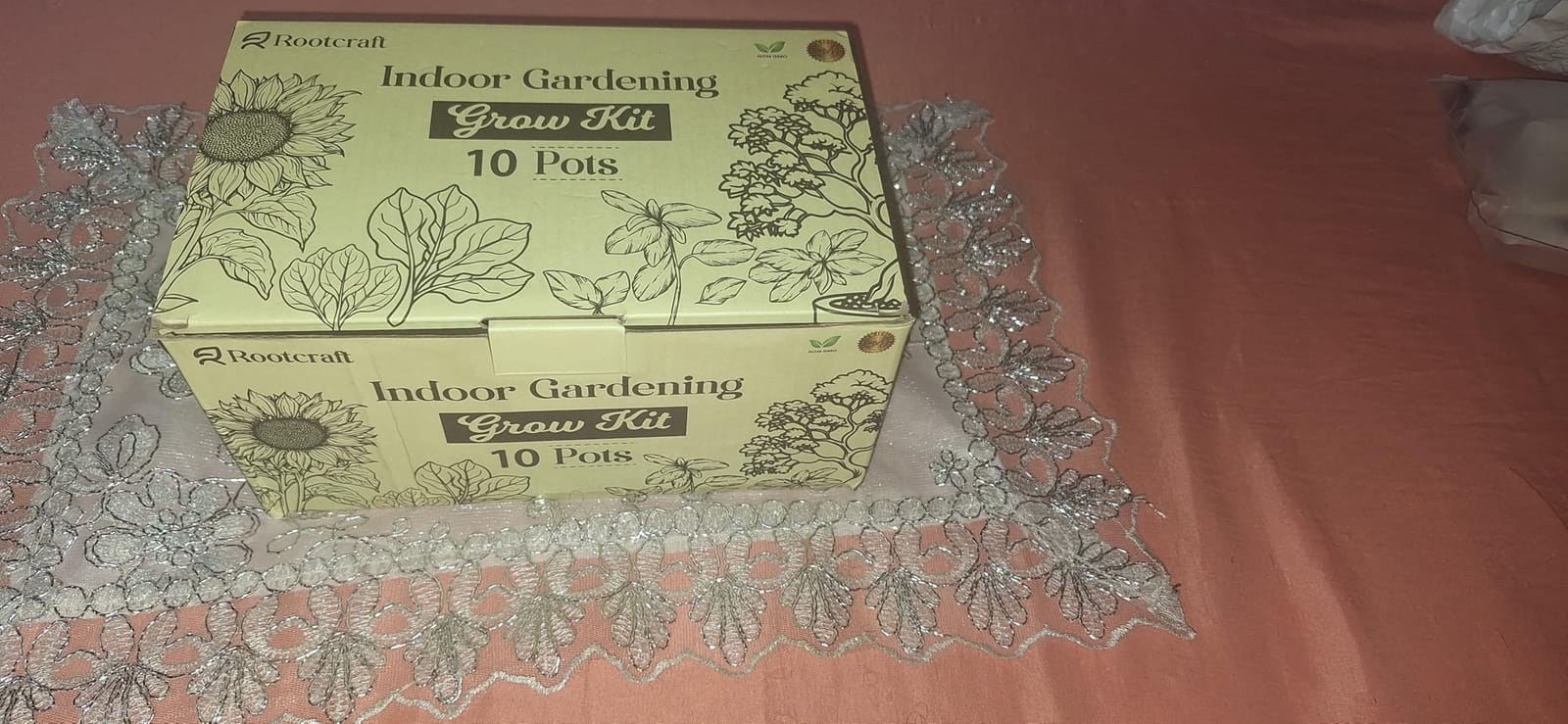 10 Herb Garden Planter Indoor Kit, 44pcs Complete Kitchen Herb Starter Set Including Burlap Pots, Markers, Soil Discs, Gardening Tools, Unique Easter/Birthday/Christmas Gift Ideas for Women, Mom customer photo 1