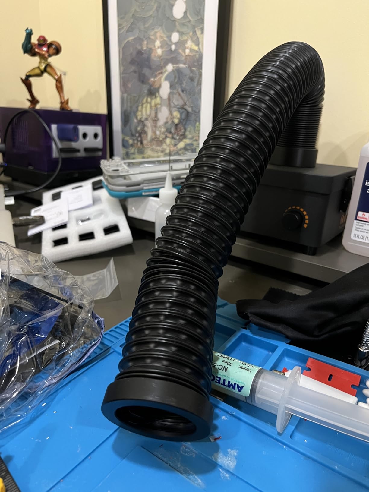 M-T Solder Fume Extractor, 80W 168m³/h Strong Suction Smoke Absorber with Carbon or HEPA Filter, 3-speed Adjustment for Soldering, Welding, 3D Printing customer photo 1
