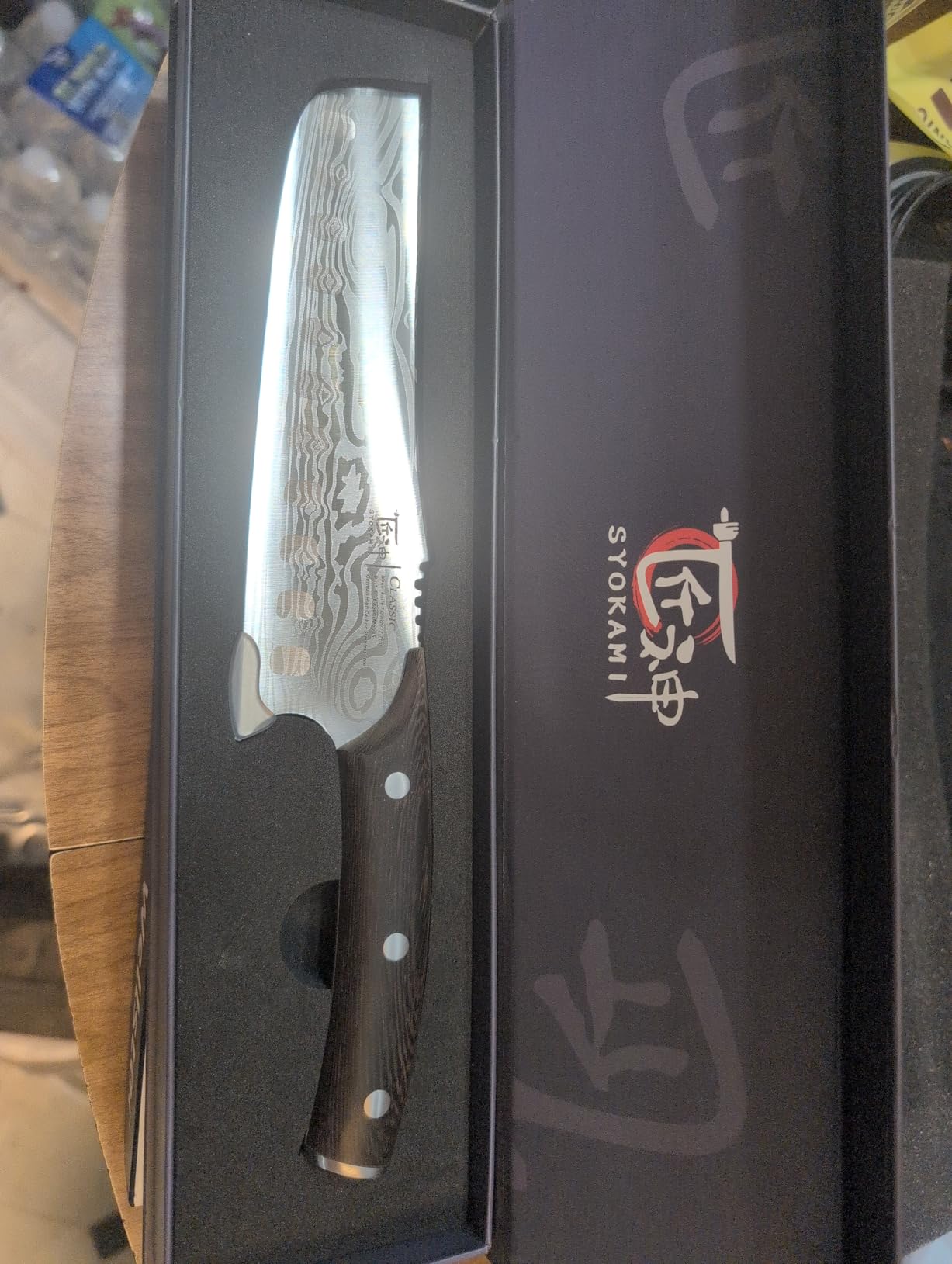 SYOKAMI Nakiri Knife, 7.2 Inch Japanese Inspired Vegetable Chef Knife customer photo 2