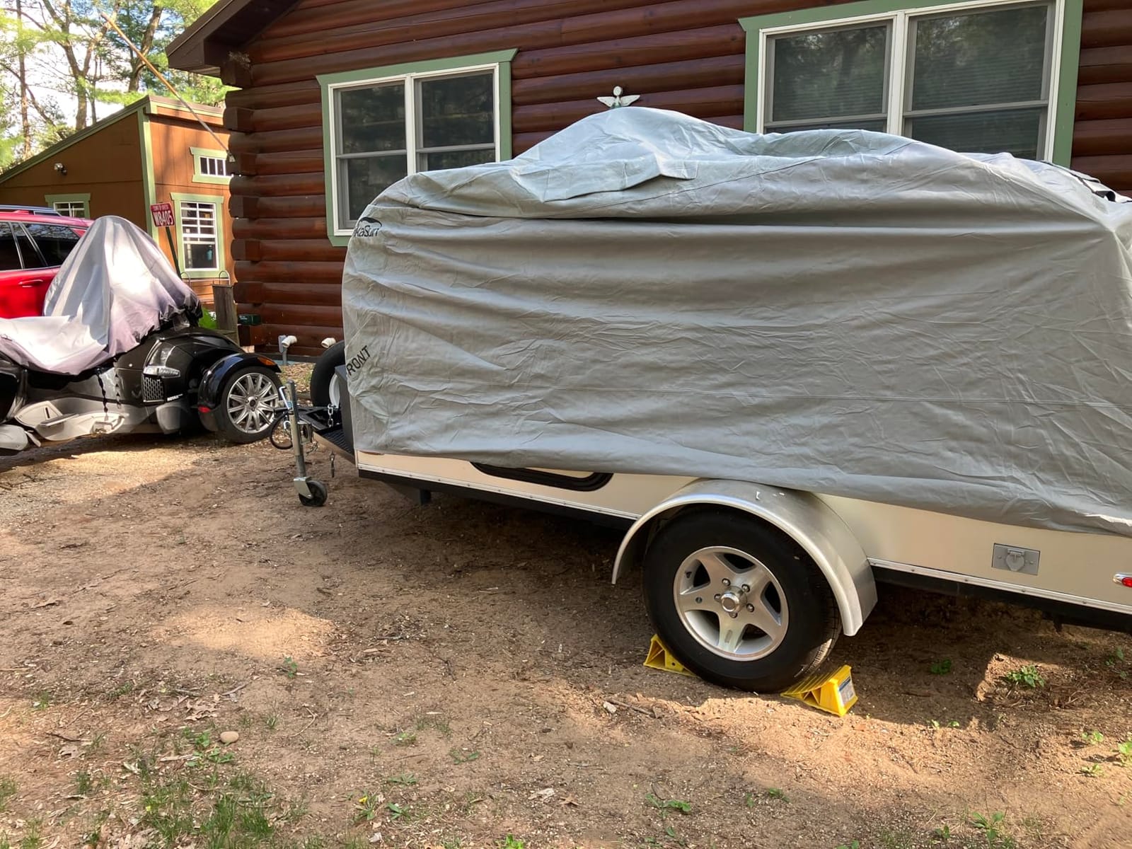5th Wheel RV Covers 34' ~ 37', Upgraded 9-Layers Top Heavy-Duty Fifth Wheel Travel Trailer Cover, Windproof Waterproof Toy Hauler Camper Cover RV Skirting for Winter Snow Protection customer photo 2