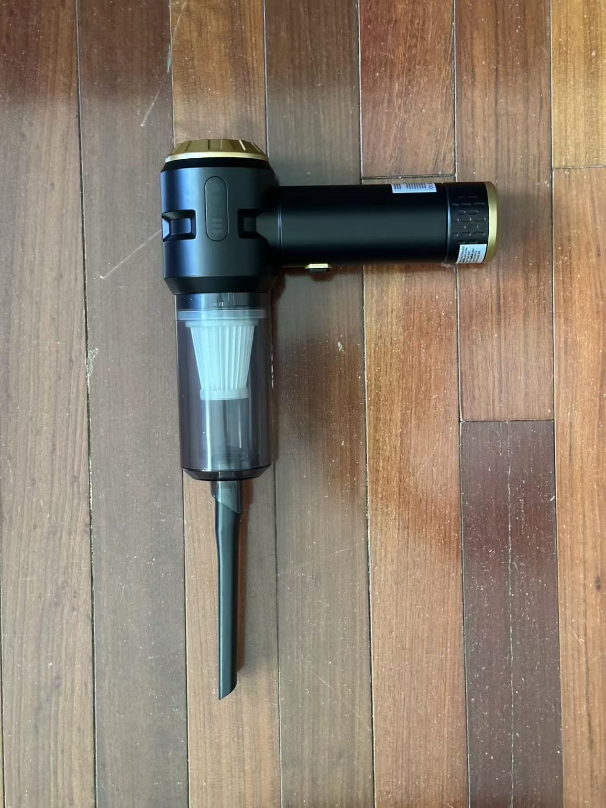 Handheld Vacuum Cleaner Cordless, 23000Pa Powerful Car Mini Vacuum Cleaner, Rechargeable Portable Lightweight dust Catcher for Home Car Carpet Stairs Pet Hair Deep Cleaning(Black-Gold). customer photo 1