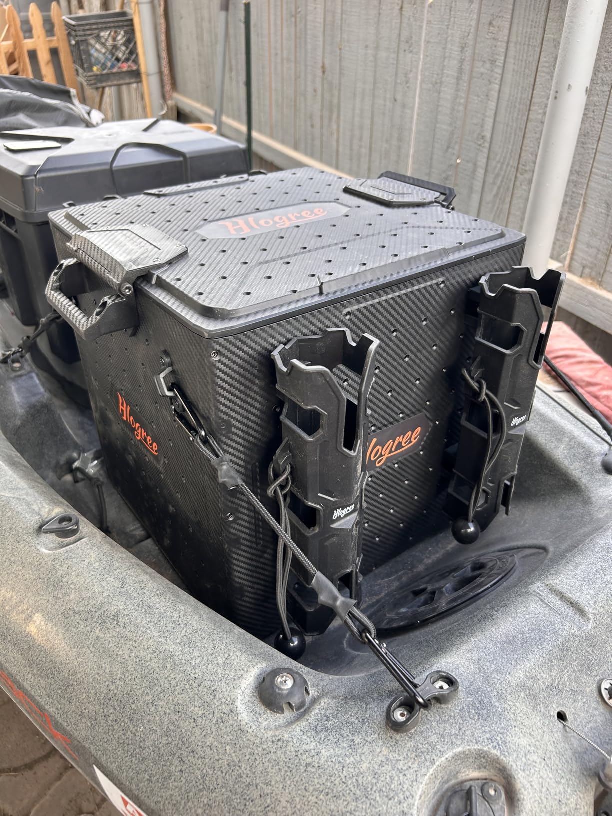 HLOGREE FlexCrate Kayak Fishing Crate with 4 Rod Holders, 13''x13''x13'' customer photo 1