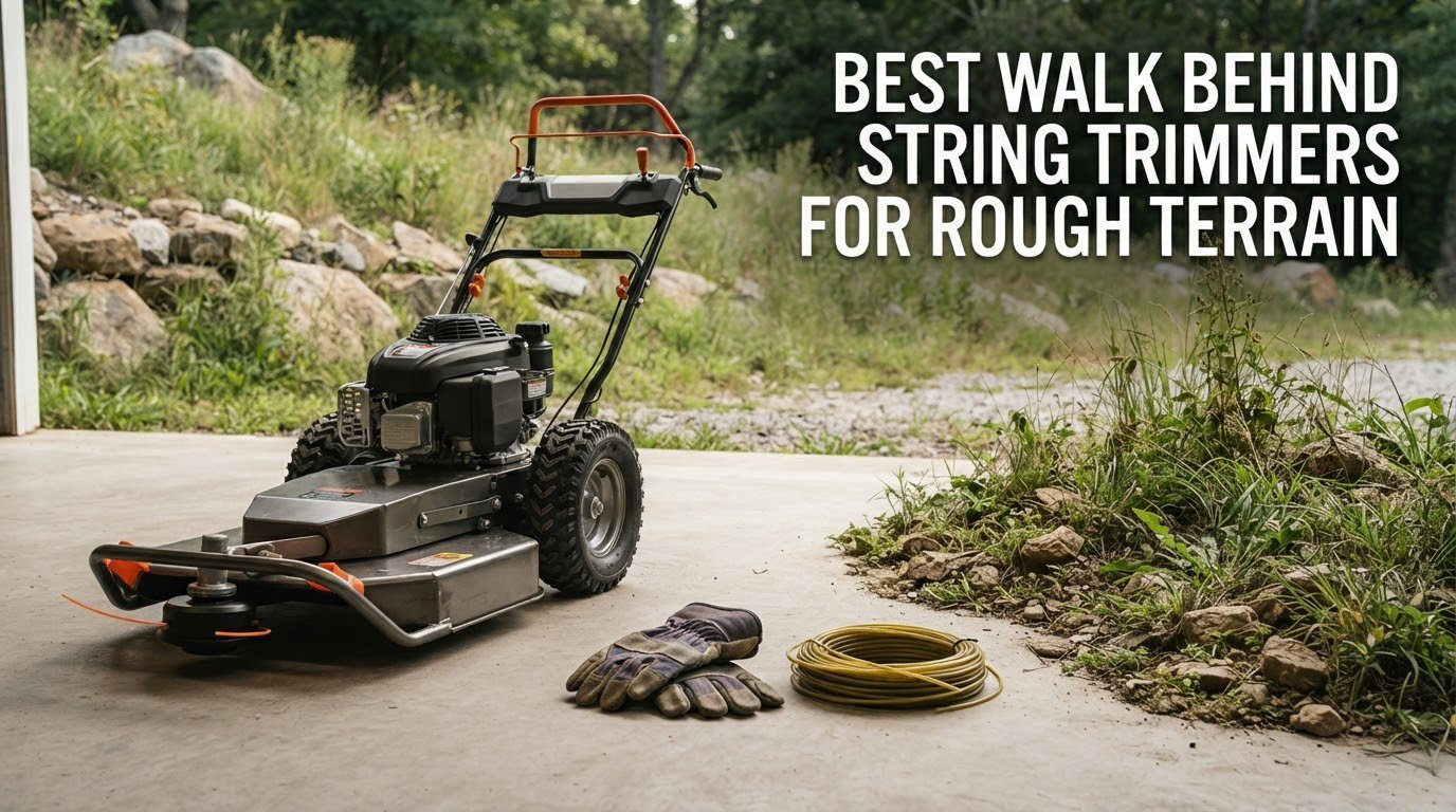 best walk behind string trimmers for rough terrain
